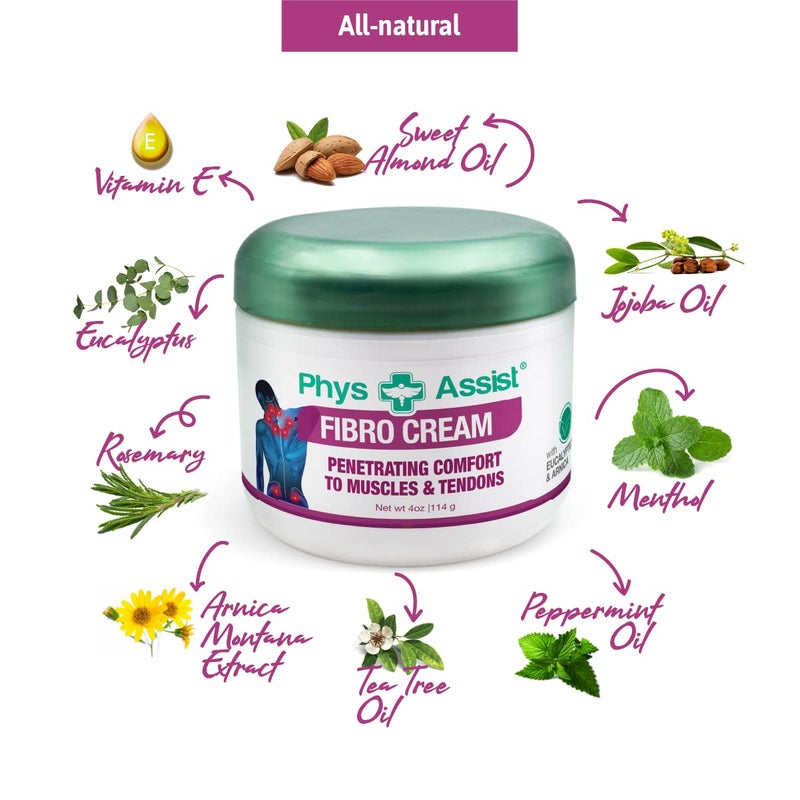 PhysAssist Fibromyalgia Cream â€“ Natural Botanical Soothing and Cooling, 4 oz jar. - Image 5