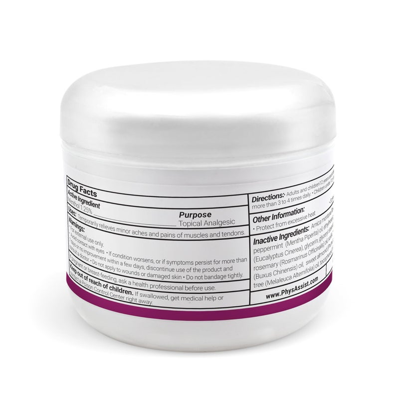 PhysAssist Fibromyalgia Cream â€“ Natural Botanical Soothing and Cooling, 4 oz jar. - Image 3