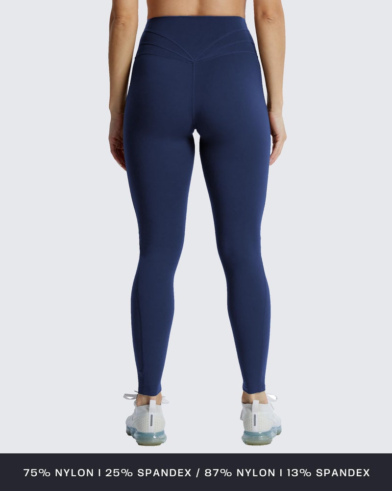 Aoxjox High Waisted Workout Leggings for Women Trinity Yoga Pants 26.5" (Navy, Medium) - Image 5