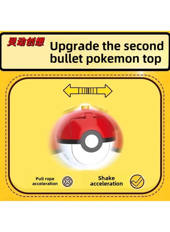 Smart Genuine Baokemeng Children's Toy Surrounding Elf Ball Pikachu Small Fire Dragon Geng Ghost 2nd Play Top-Color:Pikachu - Image 3