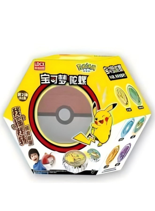 Smart Genuine Baokemeng Children's Toy Surrounding Elf Ball Pikachu Small Fire Dragon Geng Ghost 2nd Play Top-Color:Pikachu - Image 1
