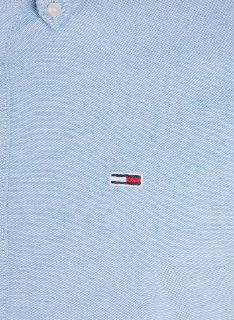 TOMMY JEANS Stretch Oxford Slim Fit Casual Shirt