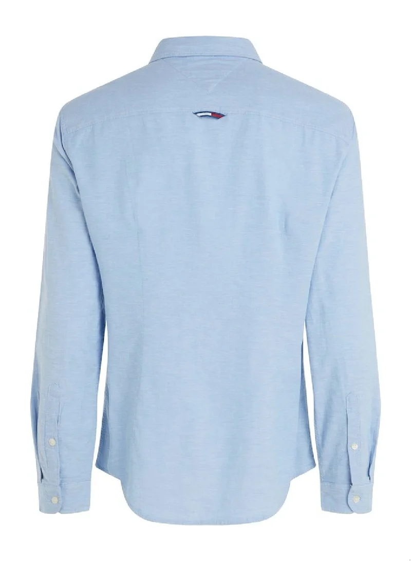 TOMMY JEANS Stretch Oxford Slim Fit Casual Shirt