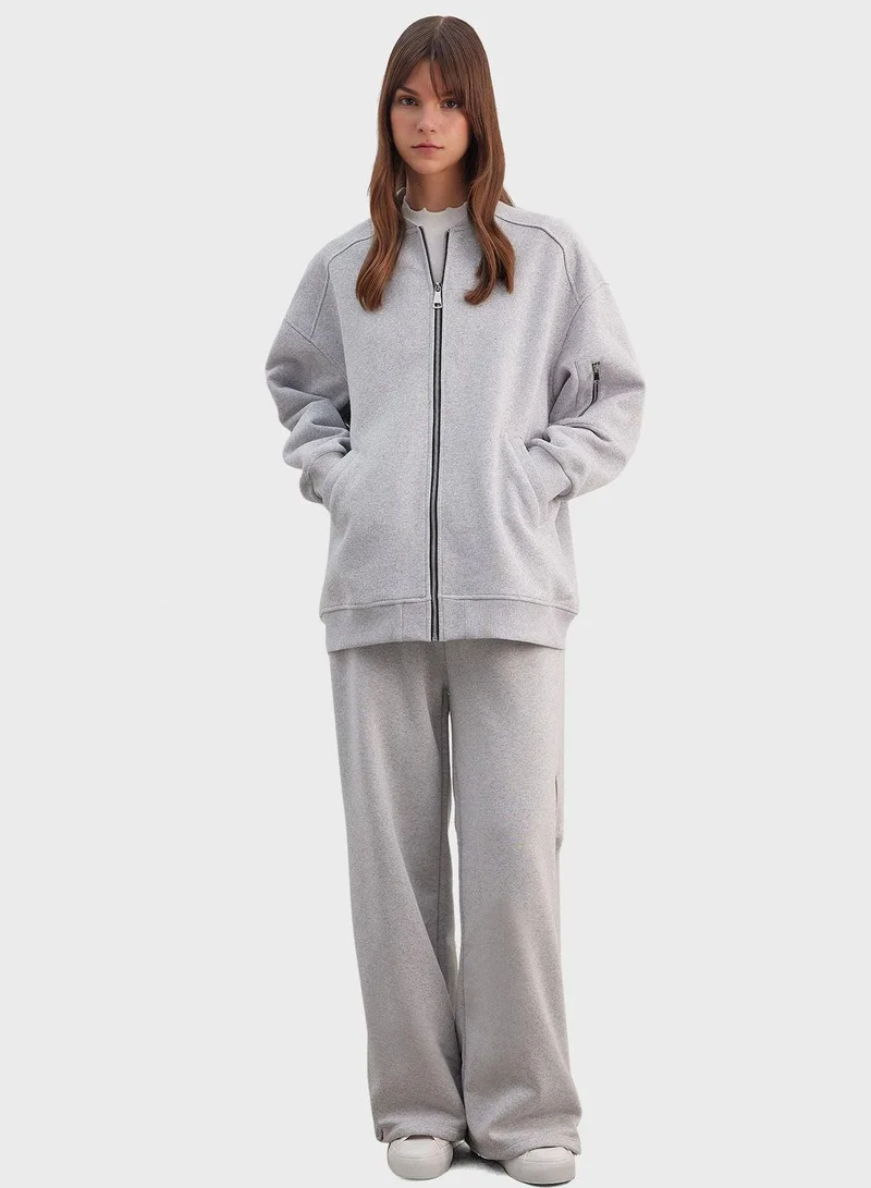 DeFacto Wide Leg Thick Sweatshirt Fabric Trousers