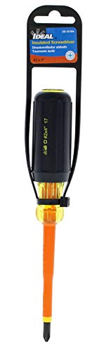 Ideal Industries IDEAL Electrical 35-9194 Insulated Screwdriver Orange, 2 x 4 in. Shaft Screwdriver with Cushion-Grip Handles. Electrician Tool Kits - Image 5