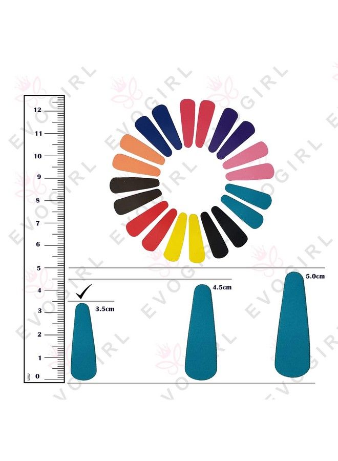 EVOGIRL Tictac Hair Clips Matte Multicolor Barrattes 3.5Cm Xs For Girls - Image 4