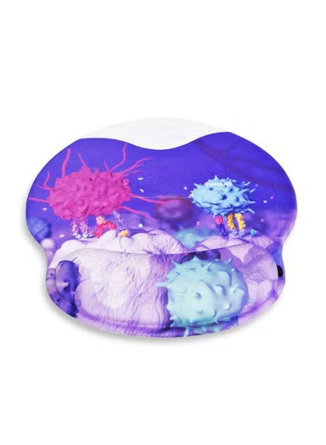 لوحة ماوس صغيرة لليد مع شريط دعم للمعصم من الجل، سجادة مكتب بنمط طباعة عالية الدقة بتصميم لطيف، لوحة ماوس ممتدة ووسادات ماوس للوحة المفاتيح، وسادات ماوس سطحية من القماش المقاوم للماء للمكتب، قاعدة مطاطية مضادة للانزلاق - Image 3