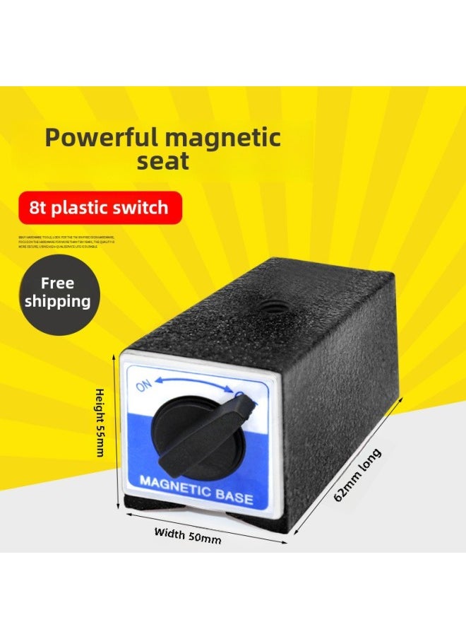 Generic - Switch Type Magnetic Seat Wire Cutting Strong Magnetic Seat Strong Magnetic Magnetic Table V Magnet Seat Triangular Table 6T12T-Color:8t-plastic Switch - Image 1
