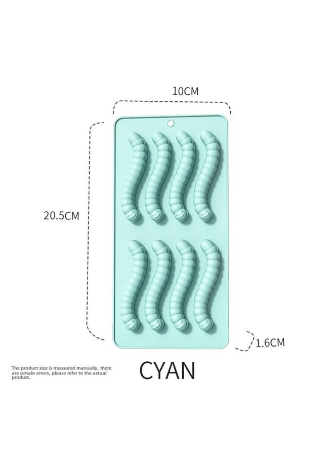 Silicone Pet Cake Mold Fish Bone Caterpillar Dog Footprint Chocolate Mold Pet Cookie Mold DIY Ice Cake-Color:YH1125 Blue - Image 1