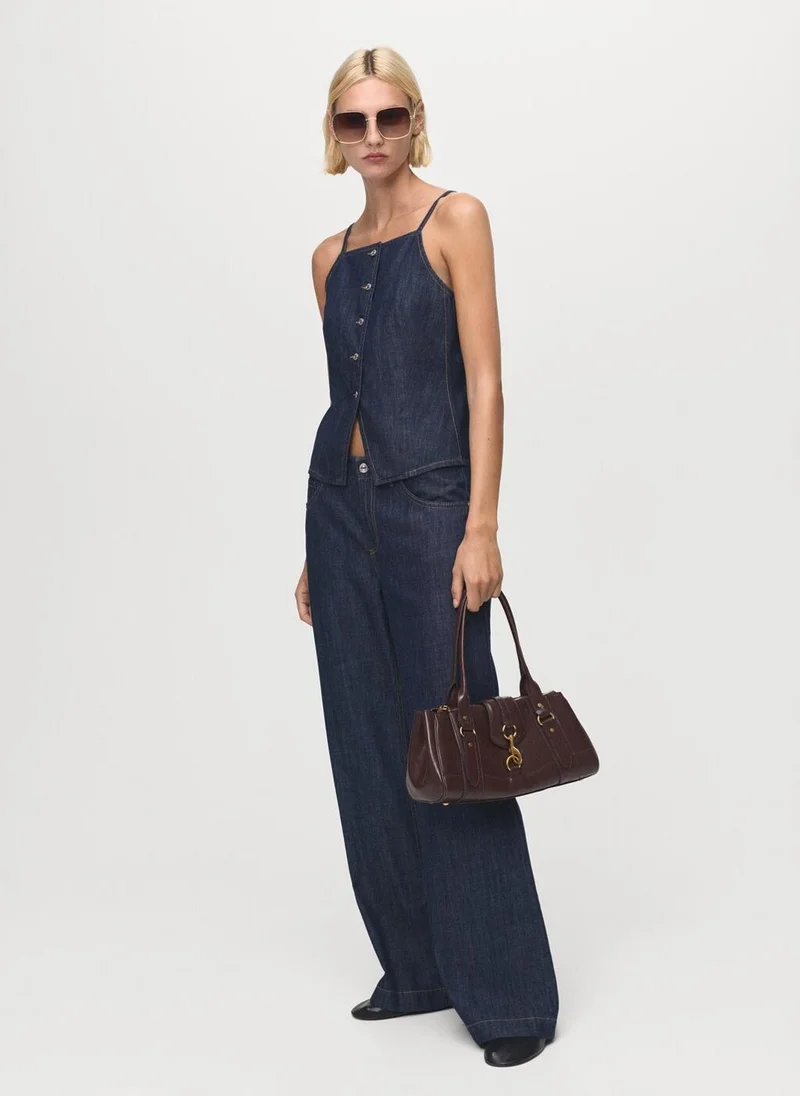 مانجو Buttoned denim top