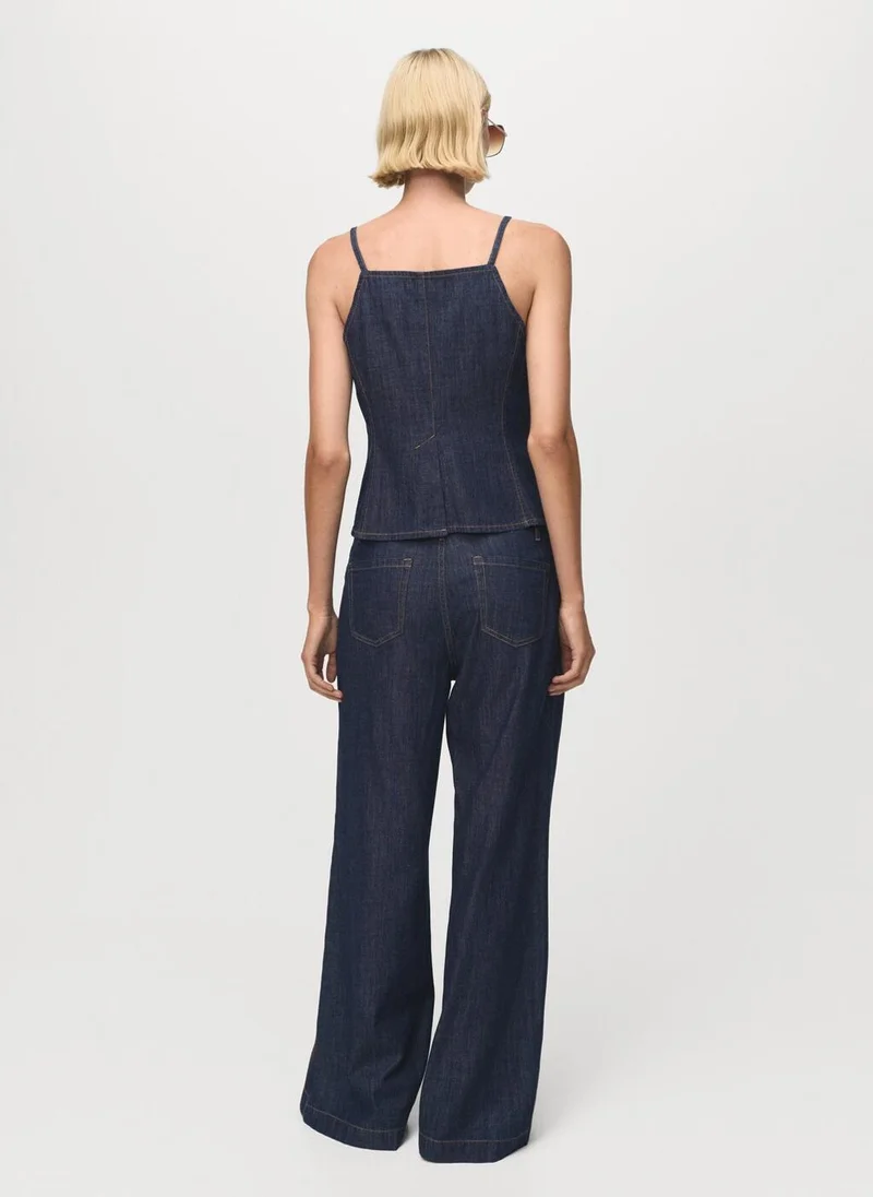 مانجو Buttoned denim top