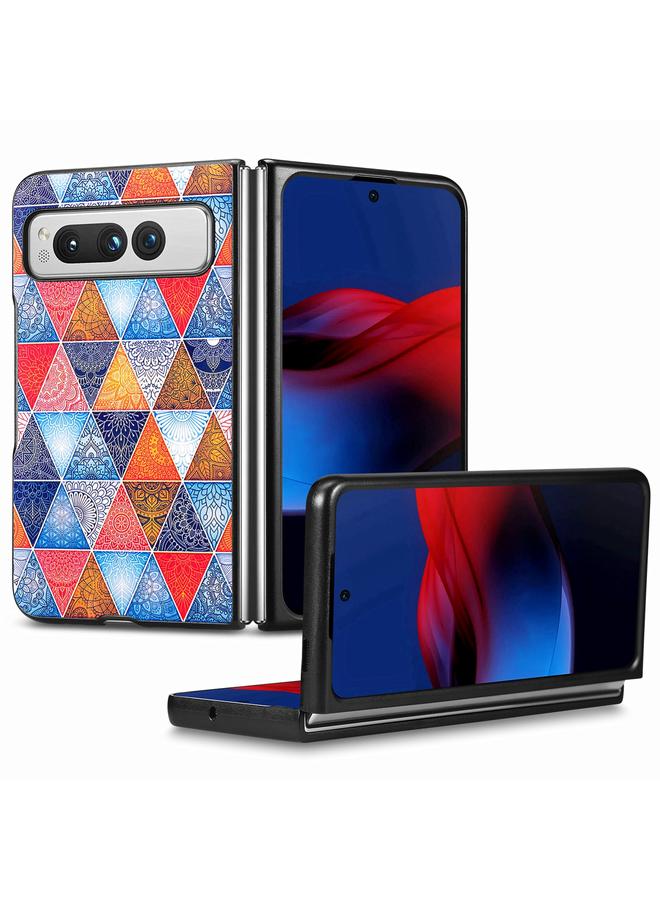 اس-توب جراب لهاتف Google Pixel Fold برسومات ملونة من الجلد وغطاء خلفي للهاتف - Image 1