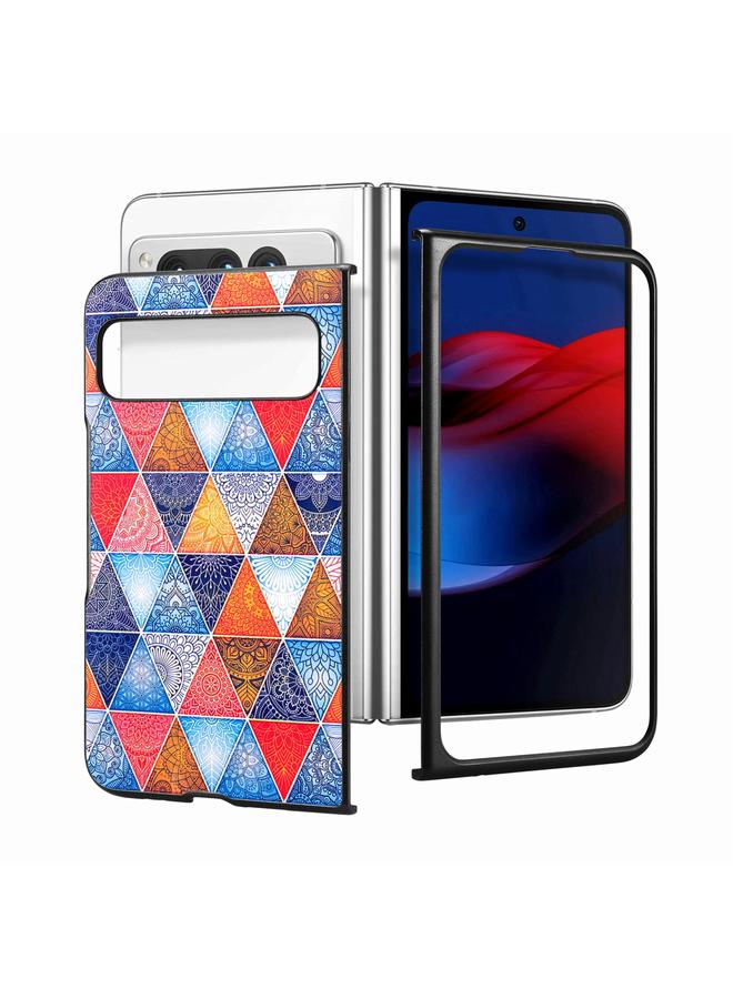 اس-توب جراب لهاتف Google Pixel Fold برسومات ملونة من الجلد وغطاء خلفي للهاتف - Image 4