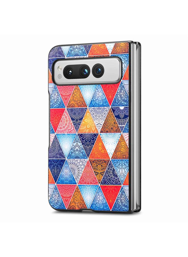 اس-توب جراب لهاتف Google Pixel Fold برسومات ملونة من الجلد وغطاء خلفي للهاتف - Image 2