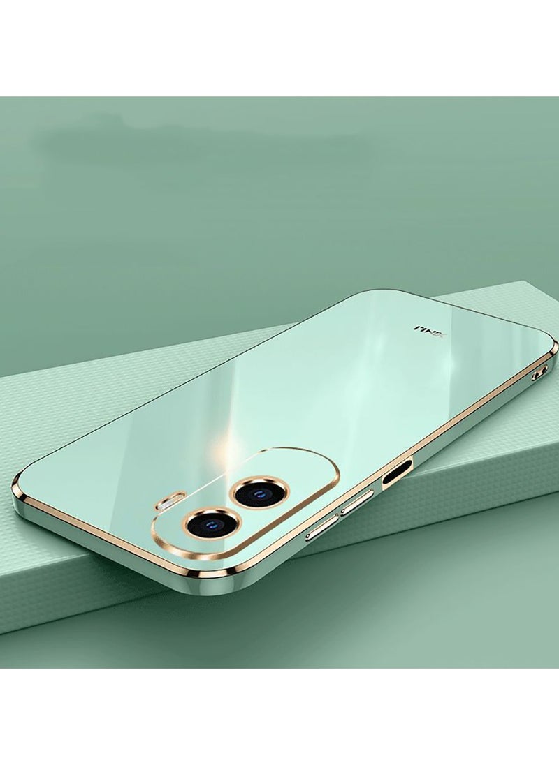 ICARLUS For Honor 90 Lite 5G Case Glossy Electroplating TPU Protective Cover Gold-Green  - Image 2