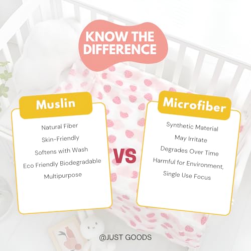 JUST Goods Baby Blanket | Ultra-Soft & Warm | 100% Cotton | Lightweight & Breathable | Multi-Purpose Use | Machine Washable (Car Muslin Blanket) - Image 3