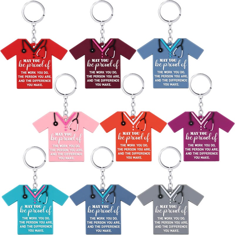 Sureio 36 Pcs Nurse Keychain Bulk Keychain Gifts Graduation Party Favors Decoration for Nurse Doctor - Image 2