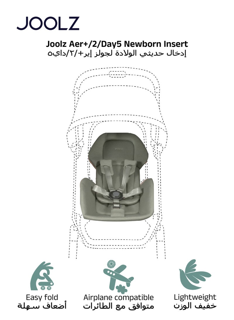 جولز إدخال حديثي الولادة لعربات إير بلس وإير٢ وداي٥ وهب | وسادة مقعد مريحة للرضع | يطوى بسهولة مع العربة | دعم خفيف الوزن ومناسب للسفر للطفل | ٧٠ × ٣٠ × ٨ سم - Image 1