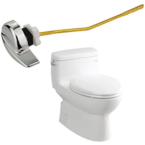 Jmkcoz Angle Fitting Side Mount Toilet Flush Lever Handle for TOTO Toilet Tank Universal Fit for Most Toilet, Toilet Repair Handle with Nut, Copper Lever - Image 5
