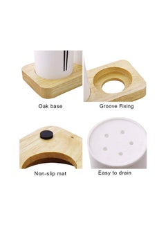 Generic Tableware Storage Box Cutlery Drying Organizer with Cleaning Brush  - Image 5