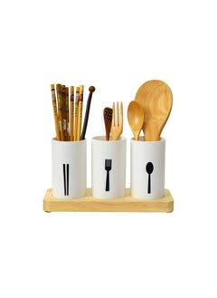Generic Tableware Storage Box Cutlery Drying Organizer with Cleaning Brush  - Image 4