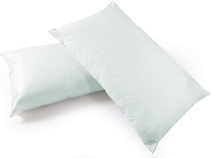 LIGHT GREEN TINT WATERPROOF AND WIPE CLEAN ZIPPED PILLOW PROTECTOR PAIR
