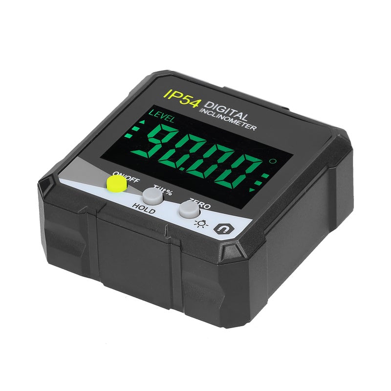 IP54 4*90° Portable Digital Inclinometer LCD Backlight Digital Protractor Slope Meter Digital Angle Ruler Single-side Magnetics Multifunctional Protractor Absolute Relative Mesuring Mode Data Hold - Image 5