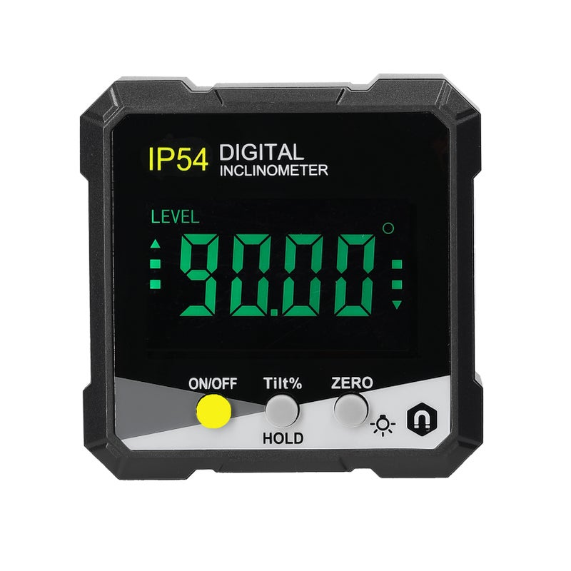 IP54 4*90° Portable Digital Inclinometer LCD Backlight Digital Protractor Slope Meter Digital Angle Ruler Single-side Magnetics Multifunctional Protractor Absolute Relative Mesuring Mode Data Hold - Image 1