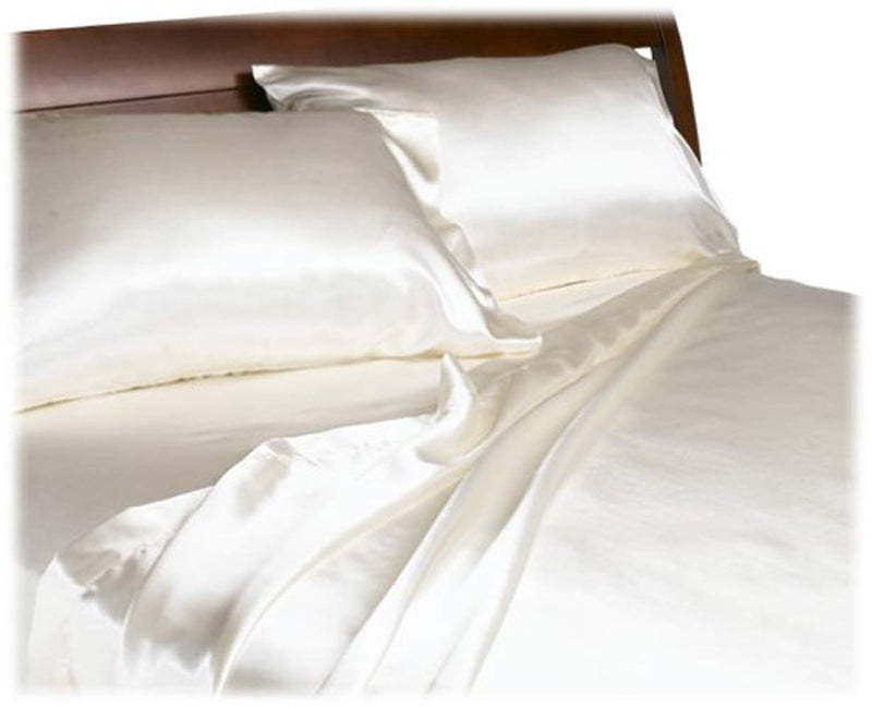 Royal Opulance Luxurious Satin Queen Sheet SetIvory