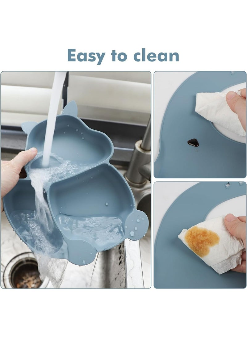 شيكو طقم طعام الطفل المتكامل 9 قطع من شيكو (Chicco) - طبق شفط، وعاء، كوب بمصاصة، ومريلة وأدوات - لتشجيع الرضاعة الذاتية - Image 4