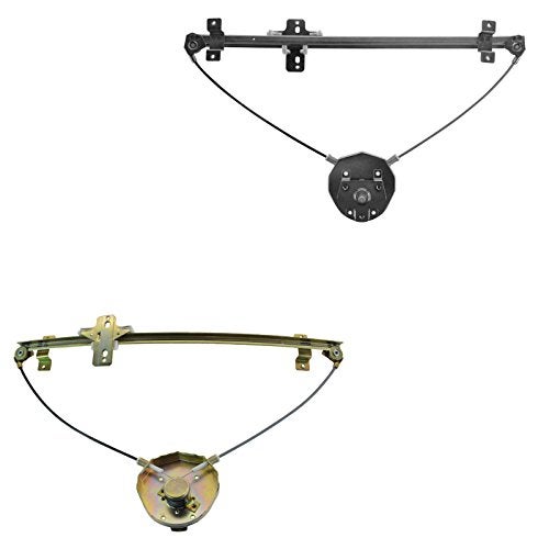 TRQ Driver & Passenger Side Manual Window Regulator Set Compatible with 1998 Chevrolet Tracker 1989-1997 Geo 1989-1998 Suzuki Sidekick - Image 1