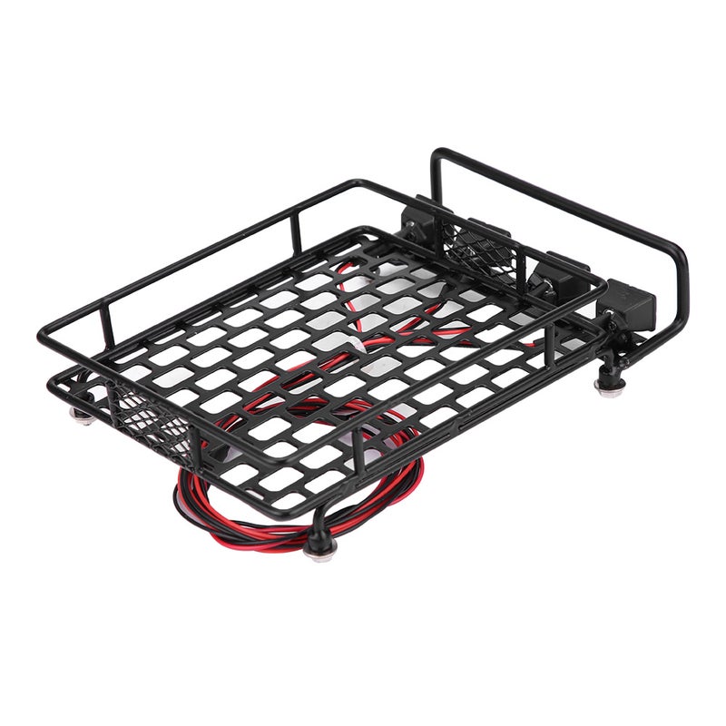 منصة نقل أمتعته للأسقف كبيرة الحجم مصممة على شرب مع مصباح LED لسيارة RC SCX10 مقياس 1/10 (أبيض 4 قطع) - Image 3