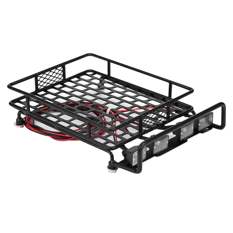 منصة نقل أمتعته للأسقف كبيرة الحجم مصممة على شرب مع مصباح LED لسيارة RC SCX10 مقياس 1/10 (أبيض 4 قطع) - Image 5