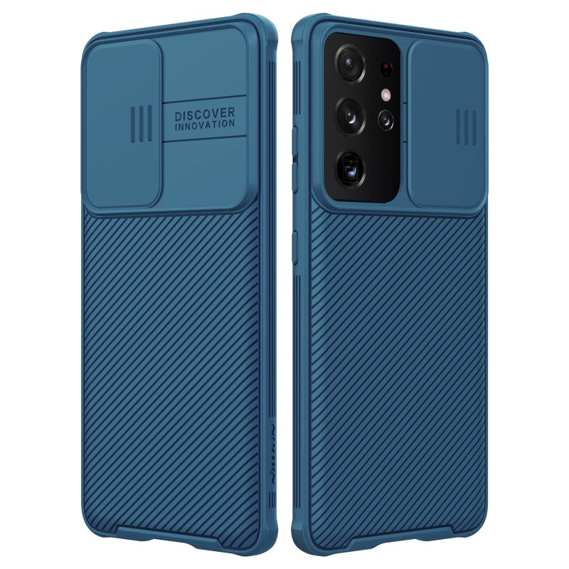 Nillkin Galaxy S21 Ultra Case  CamShield Case with Slide Camera Cover Slim Protective Case for Samsung Galaxy S21 Ultra 68 inch Blue