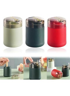 Generic Set of 3 Automatic Pop-Up Toothpick Dispensers, Sleek and Lightweight Design  - Image 1