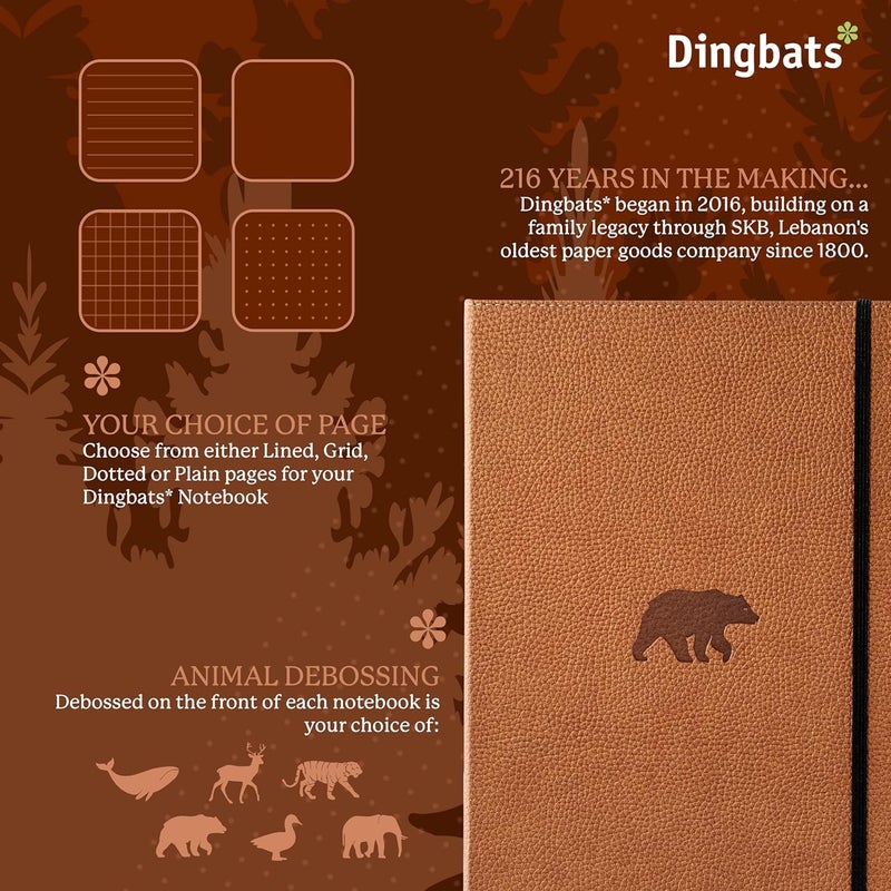 Dingbats* Notebooks دينجباتس* – دفتر ملاحظات A4+ بتصميم الدب البني (مزود بخطوط). - Image 2