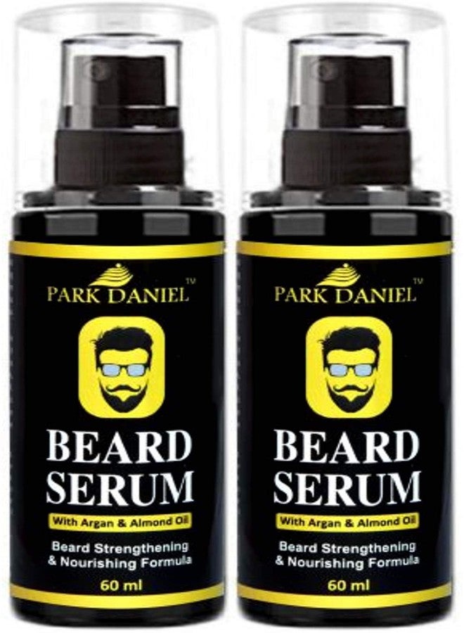 Park Daniel Beard Serum For Beard Growth with Argan and Almond oil 60 ML (Pack of 2), Yellow - Image 1