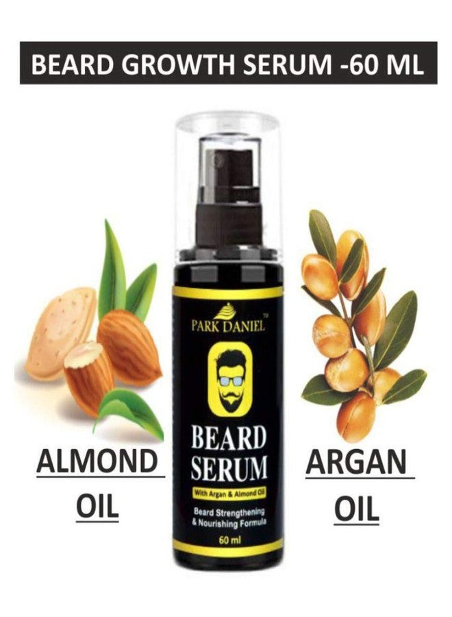 Park Daniel Beard Serum For Beard Growth with Argan and Almond oil 60 ML (Pack of 2), Yellow - Image 5