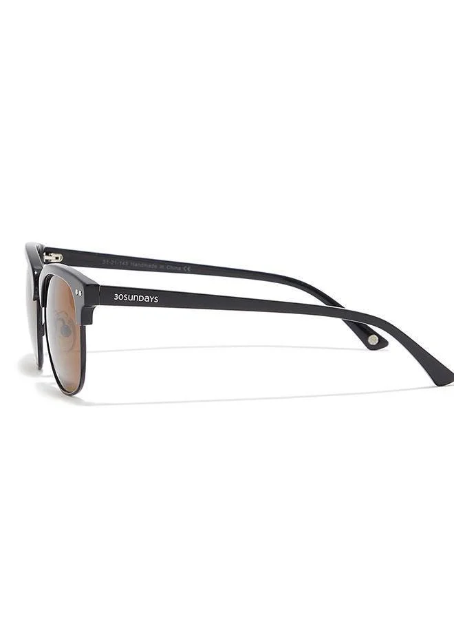 30Sundays 30Sundays LUMI,Men Sunglasses, Square Sunglasses, UV Protection: UV400 (Black,Brown)