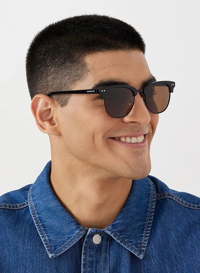 30Sundays 30Sundays LUMI,Men Sunglasses, Square Sunglasses, UV Protection: UV400 (Black,Brown)