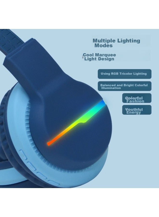 Tribit Tribit Wireless Bluetooth Headphones For Kids With Physical Noise Cancellation, Online Class Learning Headphones For Boys And Girls, Compatible With Phones, Computers, Led Colorful Design - Image 4