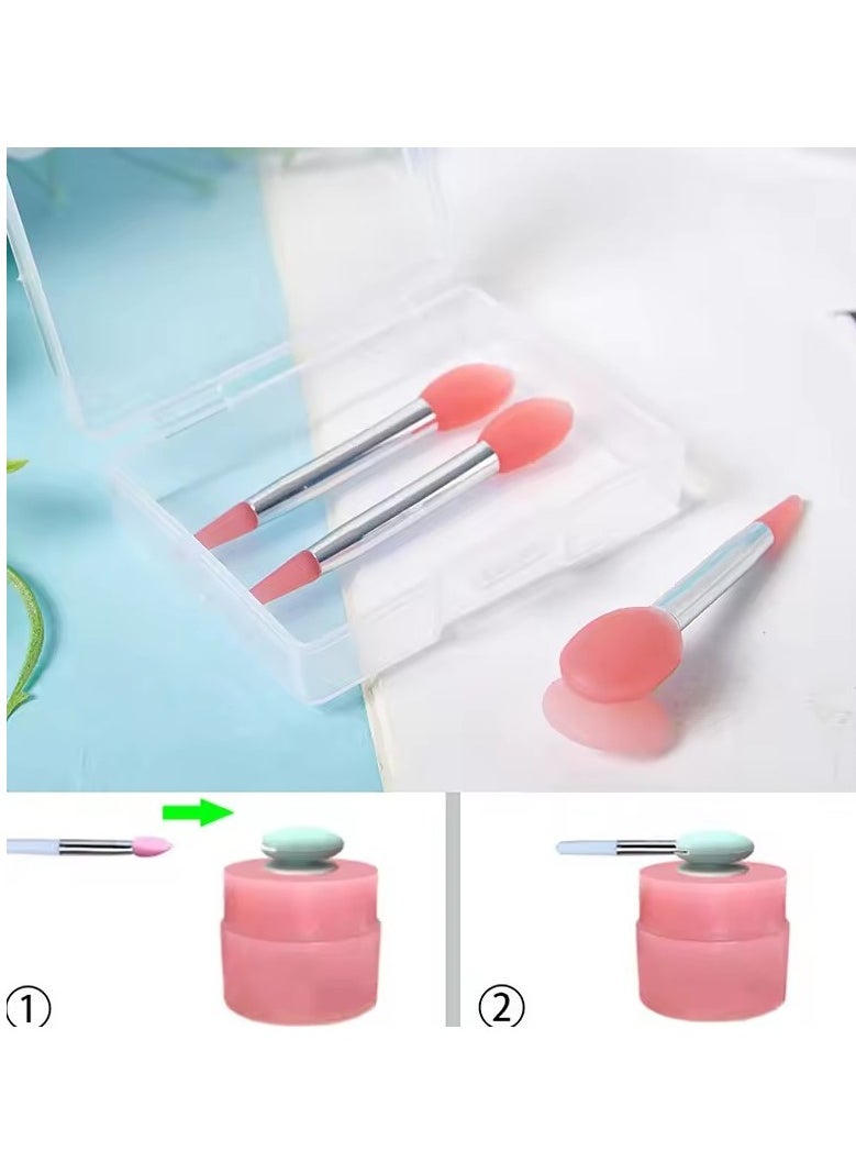 Goolsky Silicone lip balm box brush with sucker, lipstick brush, cosmetic makeup brushes, dust cover, 3 way  - Image 5