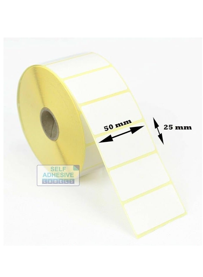 Terabyte 50mm x 25mm Direct Thermal Barcode Label Sticker 1000 Labels per Roll - 5 Rolls - Image 2