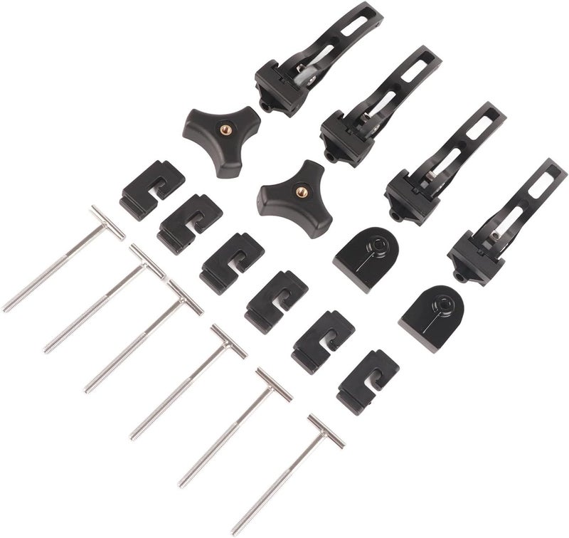 Universal Aluminum Rear Front Clamp Kit for Hard Tri Fold Tonneau Cover, Replacement Clamp Set with 20pcs Including T Bolt and Screws for - Image 3