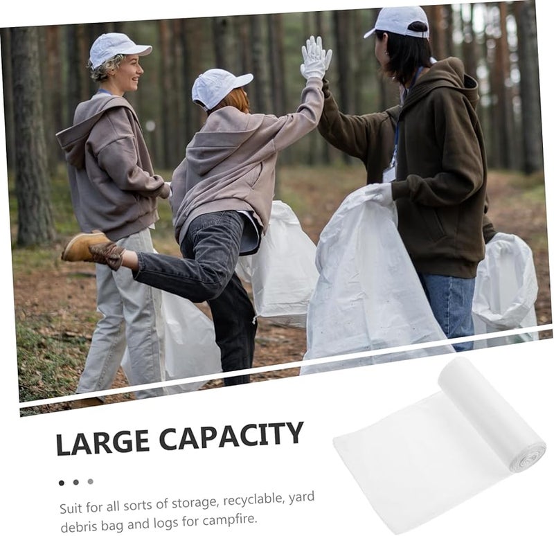 Large White Biodegradable Compost Bags 2 Rolls For Leaves Garden Debris Reusable - Image 5