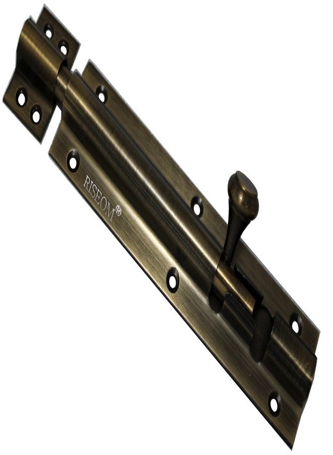 RiseOm Steel Tower Bolt,Door Bolt,Sliding Latch Lock (Pack of 6, Antique-6 inch) - Image 2