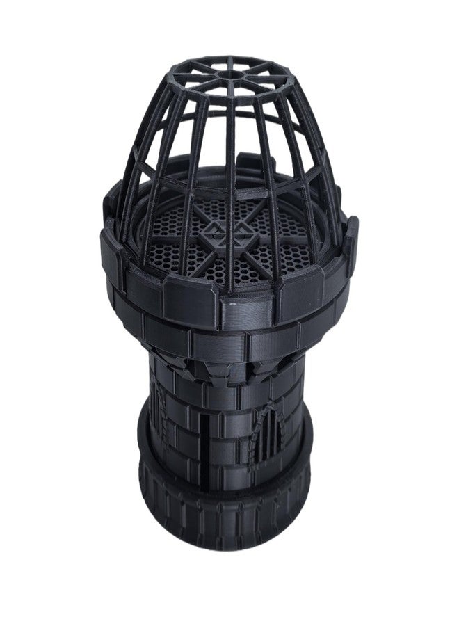 XJPONGC Hand Rotating Dice Tower Tower Dungeons and Dragons RPG abletop Roleplaying Game Jail D&D (Random 7PCS D20 Dice Set Included) Black - Image 2
