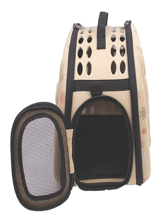 Petlicious & More® Portable Foldable (Beige) Pet Carry Bag Travel Shoulder Puppy Cat Outdoor Carrier Soft EVA Breathable Handbag (17 x 13 Inches) Pet Carrier - Image 5