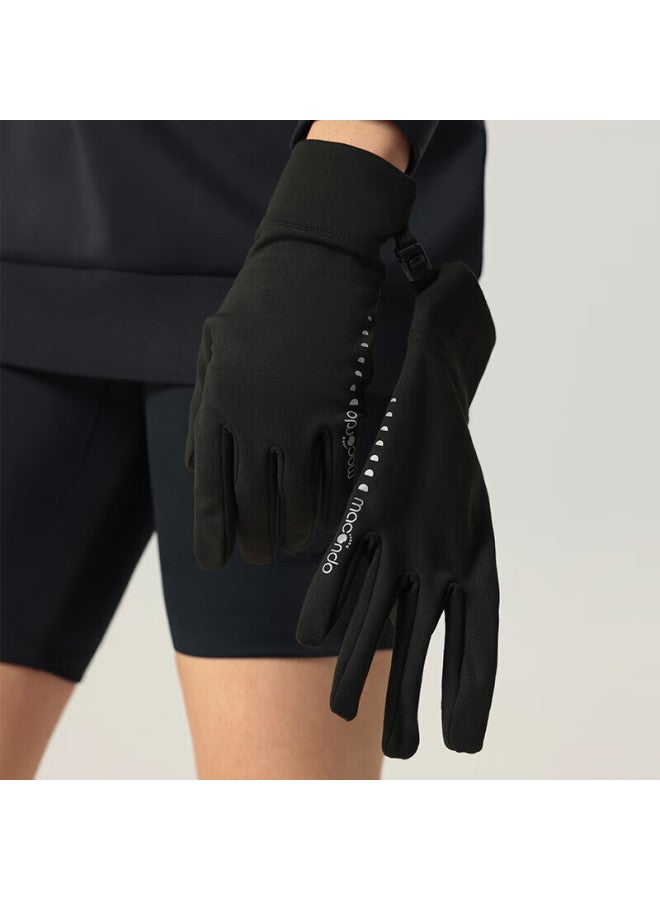 Macondo Original Item Fleece Lined Running Gloves 4th Generation Fingerless Touchscreen Warm Black M/l - Image 3