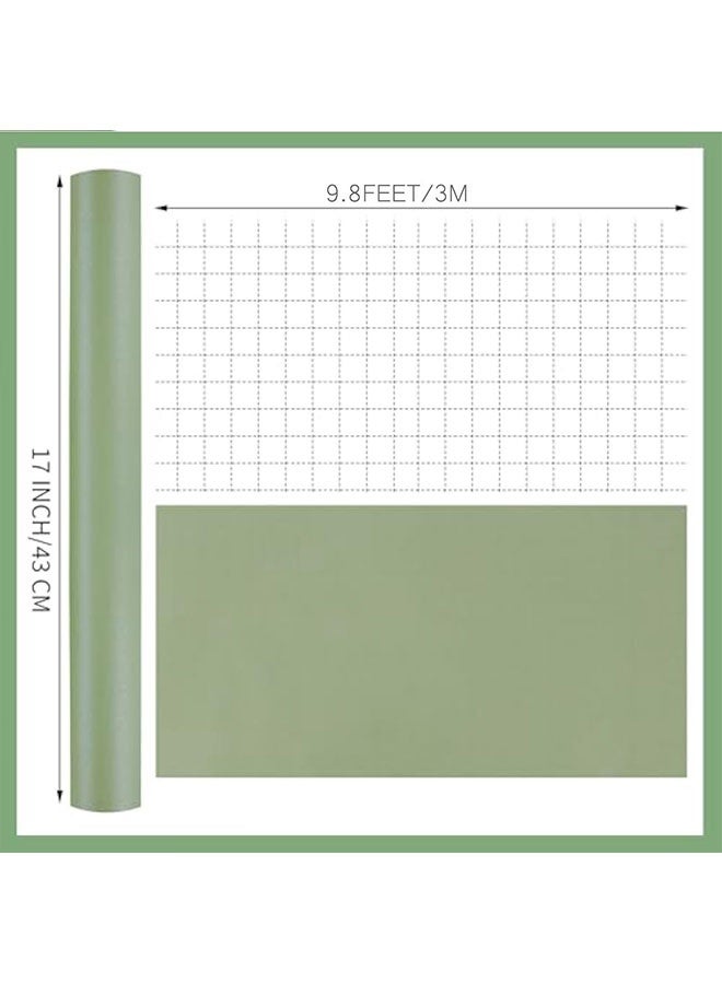 Wrapping Paper Roll 17 In X 9.8 Ft Sage Green Wrapping Paper Green Gift Wrap for Wedding,Baby Shower,Birthday,Christmas,Holiday - Image 2